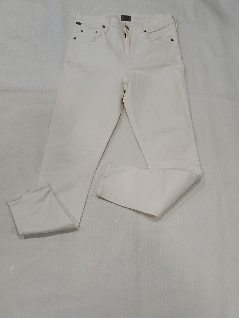Citizens Of Humanity White Ankle & Cropped Jeans
